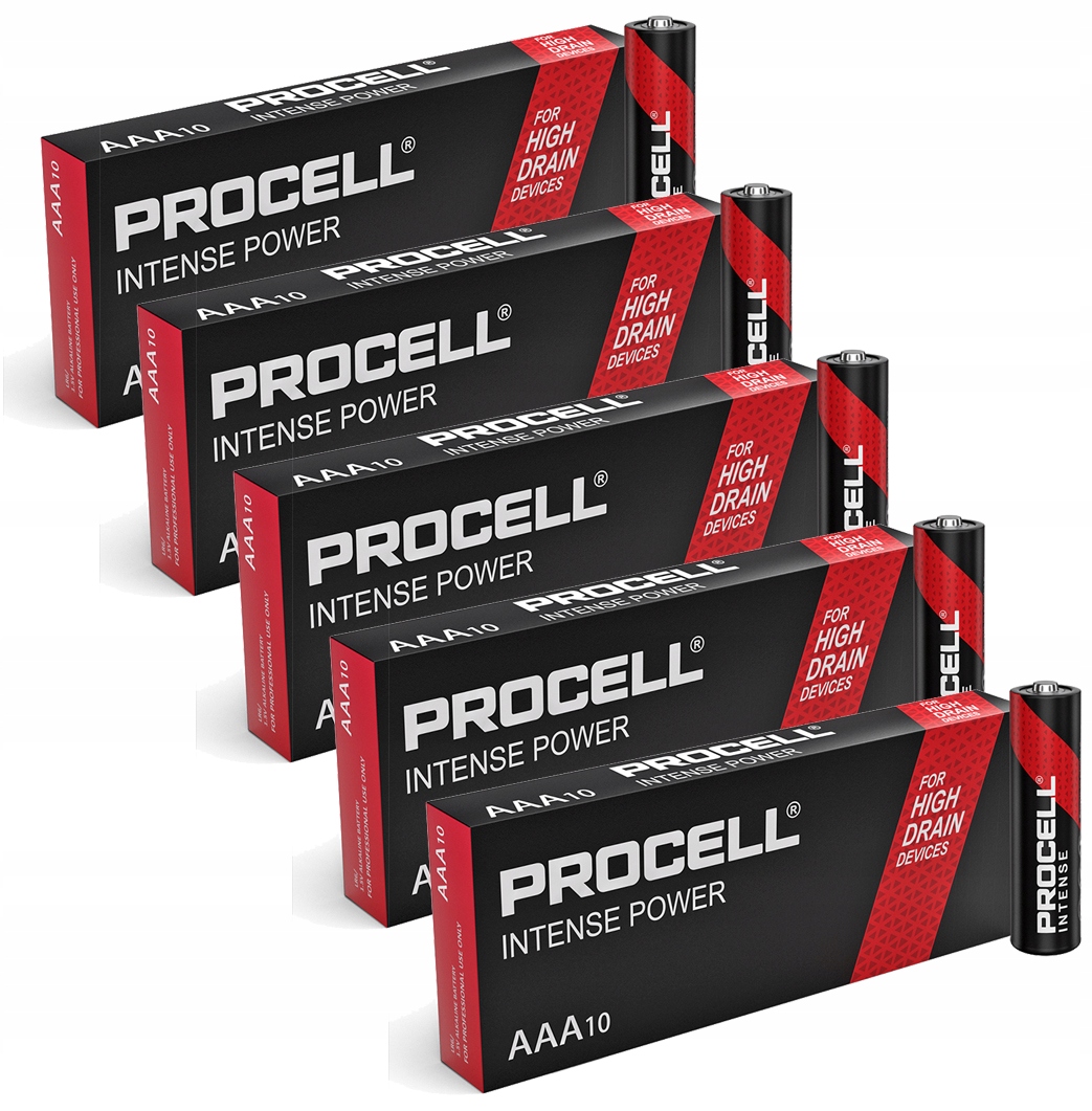 Baterie Duracell Procell Intense Aaa LR3 50 Ks Průmyslové Alkalické