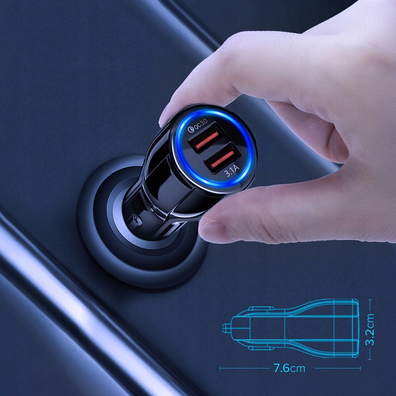NABÍJEČKA AUTOMOBILOVÁ USB NAPÁJECÍ ADAPTÉR RYCHLÁ VÝKONNÁ PRO TELEFON AUTA QC 3.0 Výrobce Raltek