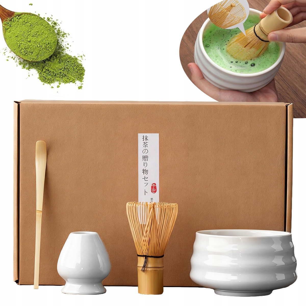 Levně Sada pro Matchu – 4-DÍLNÁ Sada, Startovací Sada Zelená