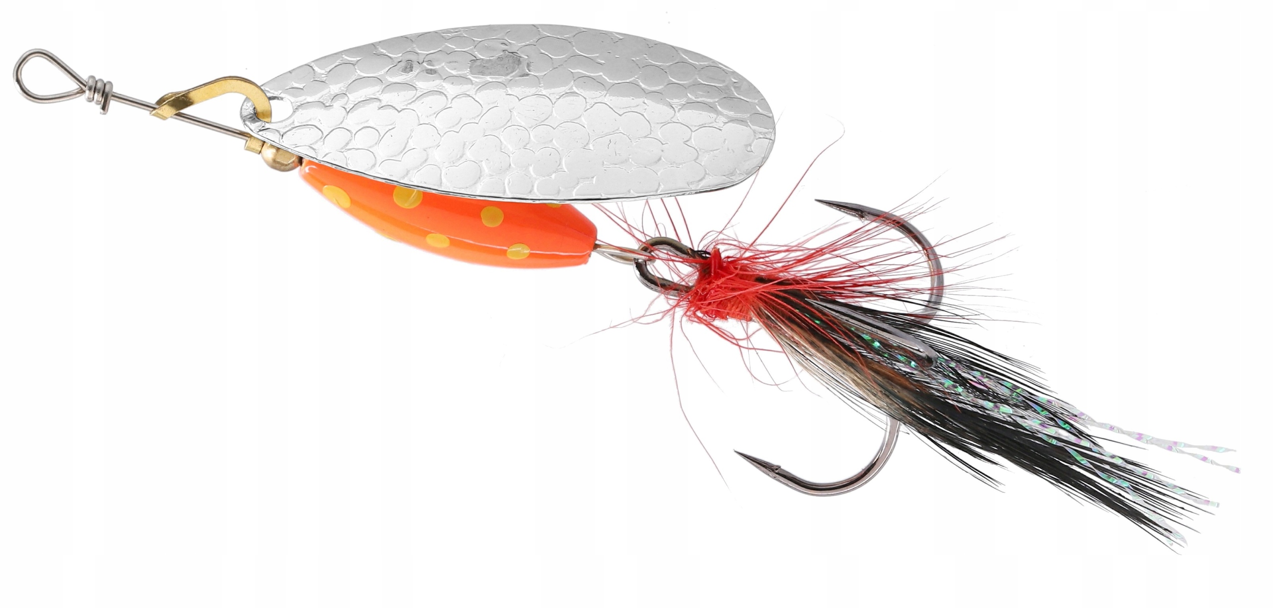Błystka Obrotowa Mikado M-grub nr 2 Srebrna Red Tiger
