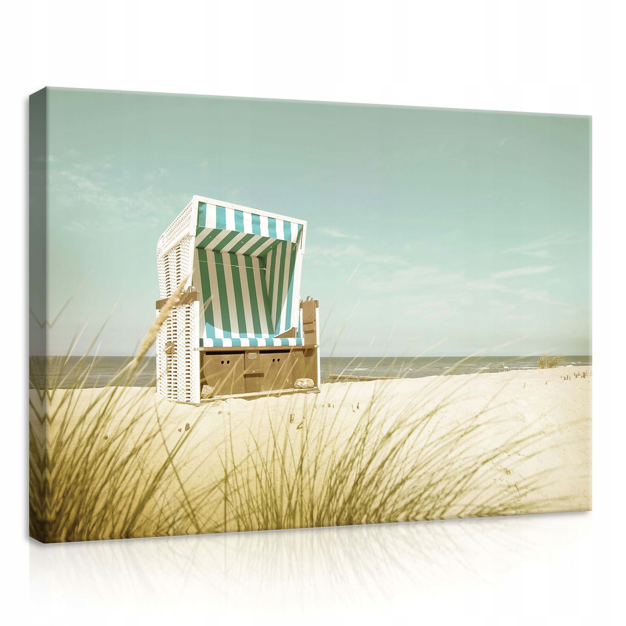 Obraz 70x50 Pláž lehátko moře klid léto odpočinek pobřeží bezstarostnost