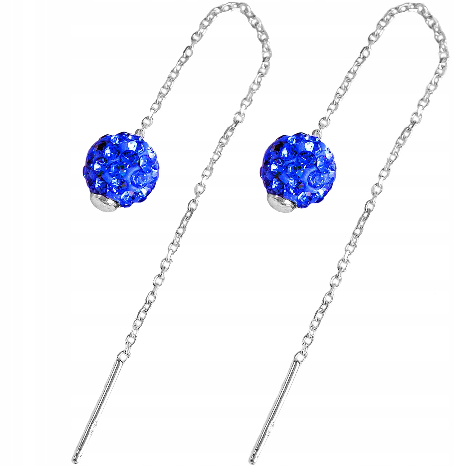 

Versil kolczyki przeciągane kulki 8 mm Swar Srebro