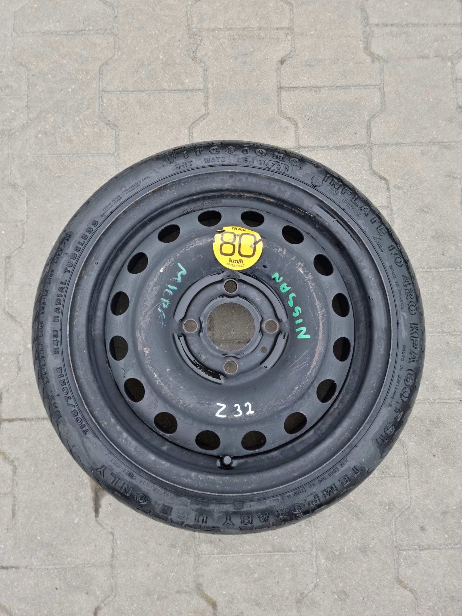 Запасна шина T105/70R14 84m 4x100 no Z32