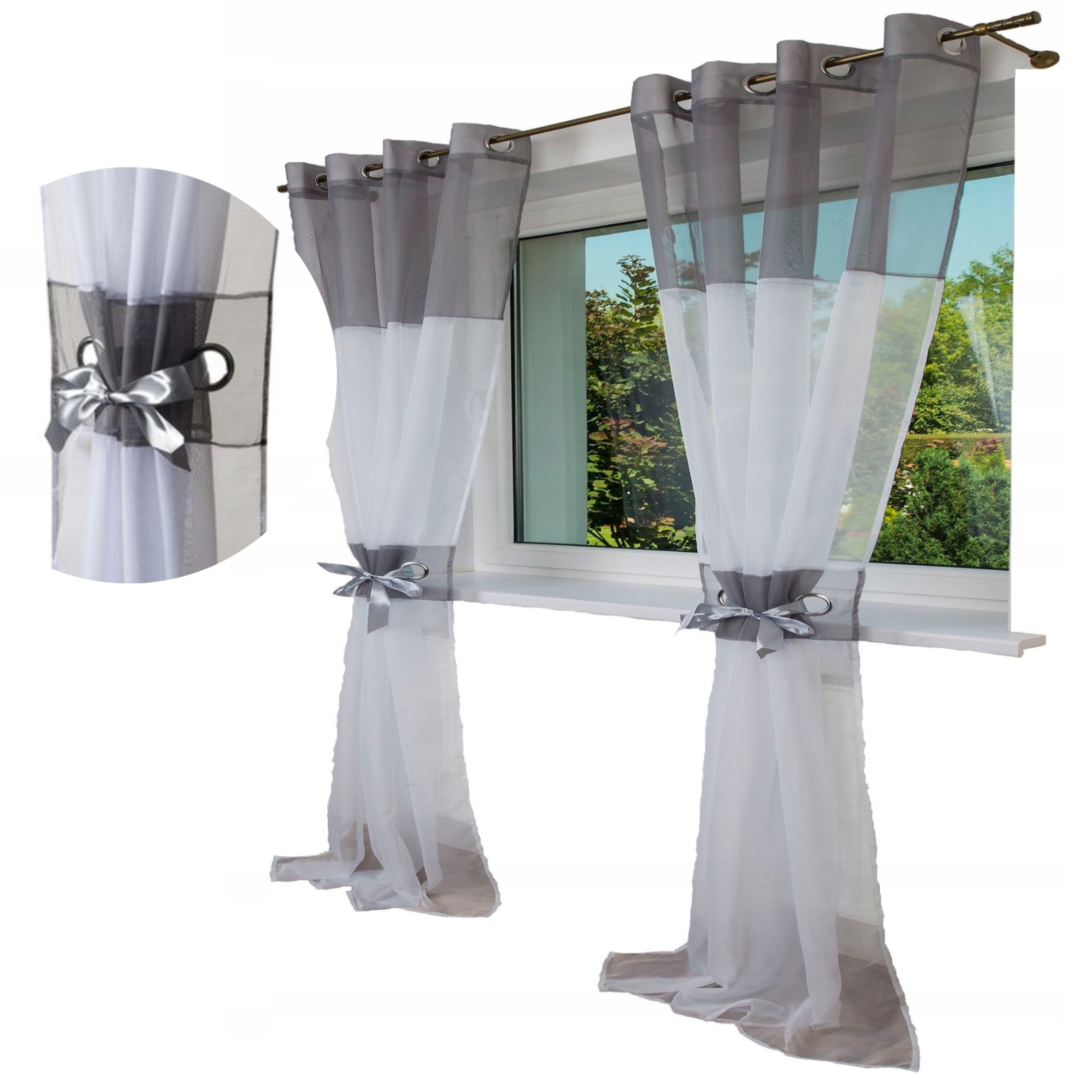 Firana HOLANDIA 145x250 cm PRZELOTKI Firana