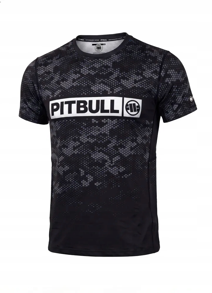 Męska Koszulka Mesh Pitbull techniczna sportowa Hex Camo Hilltop