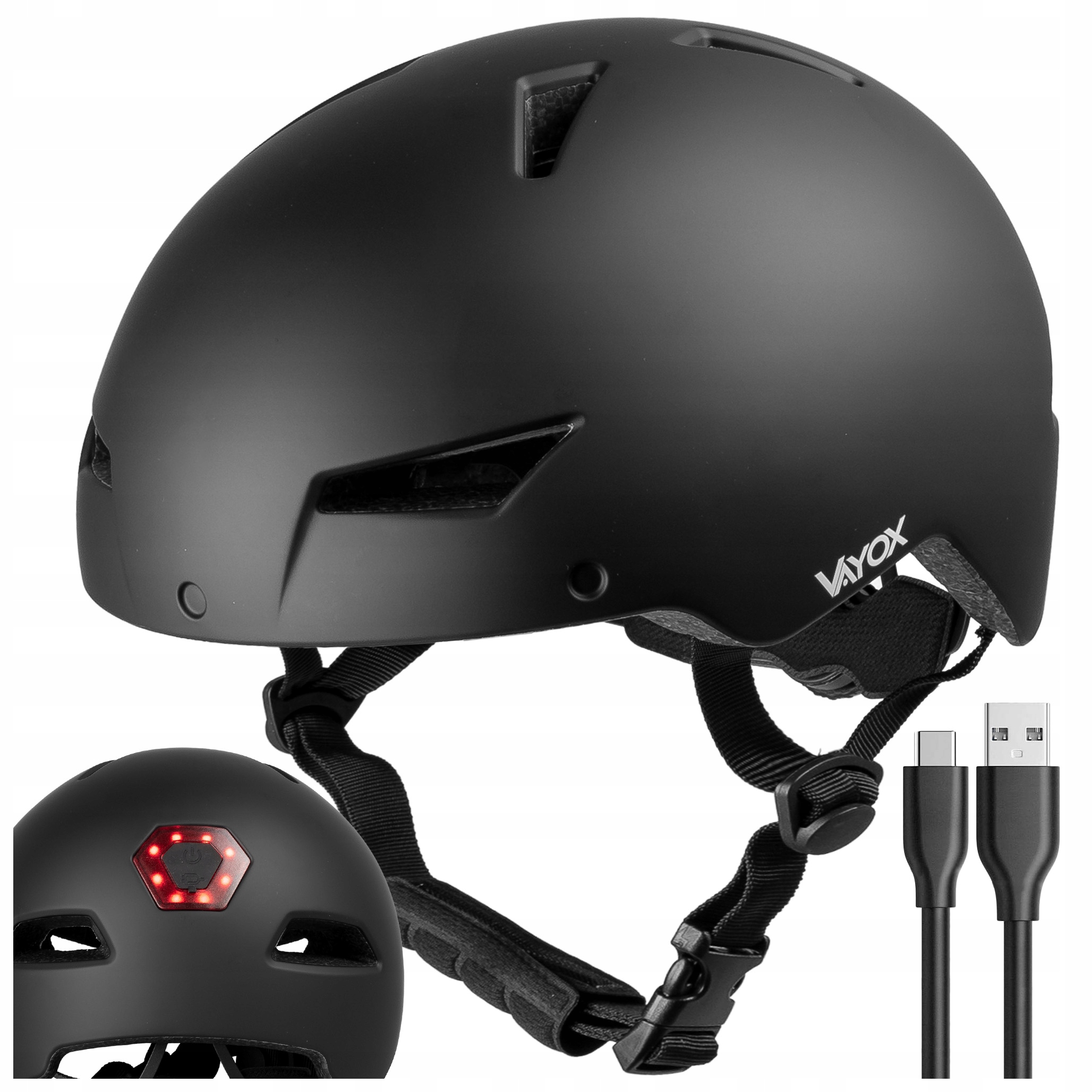 Helma Na Kolo, Koloběžku, Kolečkové Brusle, Nastavitelný Ořech S Lampičkou M Street Vayox