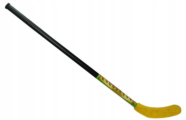 Kij do unihokeja prosty 95 cm żółty