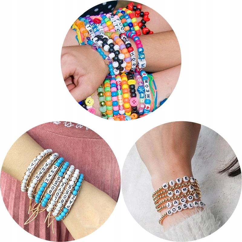 Set of Acrylic beads for making bracelets Marka bez marki