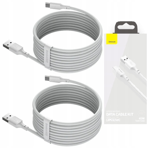 

Baseus Kabel Usb-c Type-c Quick Charge 5A 40W 2SZT