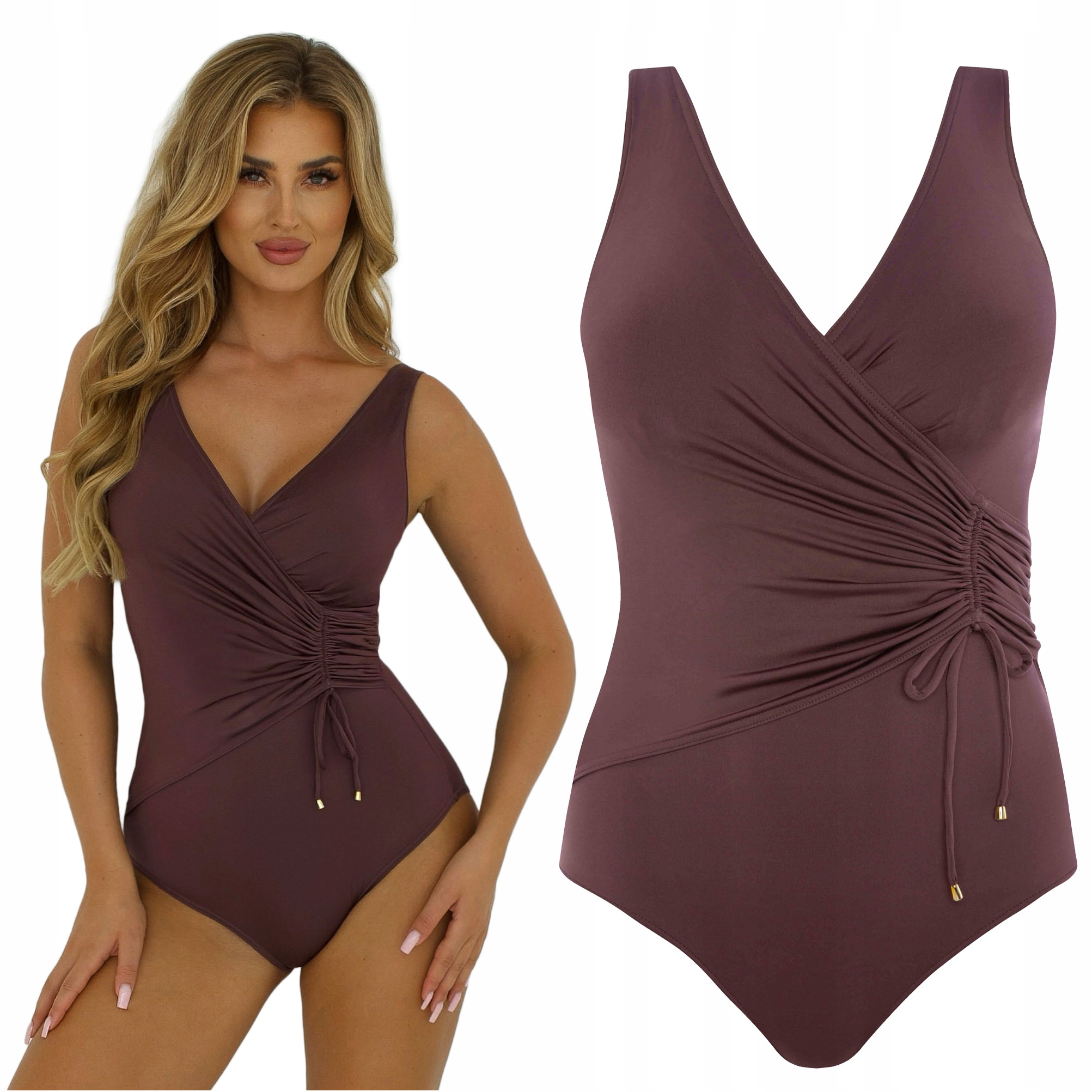 Strój kąpielowy jednoczęściowy damski wyszczuplający Self 1069 Roma 2XL