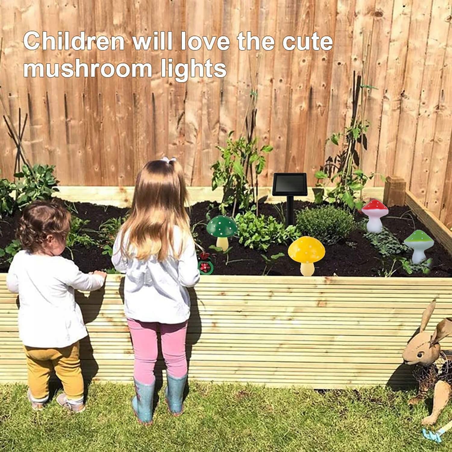 JOYCOME Solarna Lampa Ogrodowa 6 LED Grzyby 8 Trybów Wodoodporna — miniatura 7