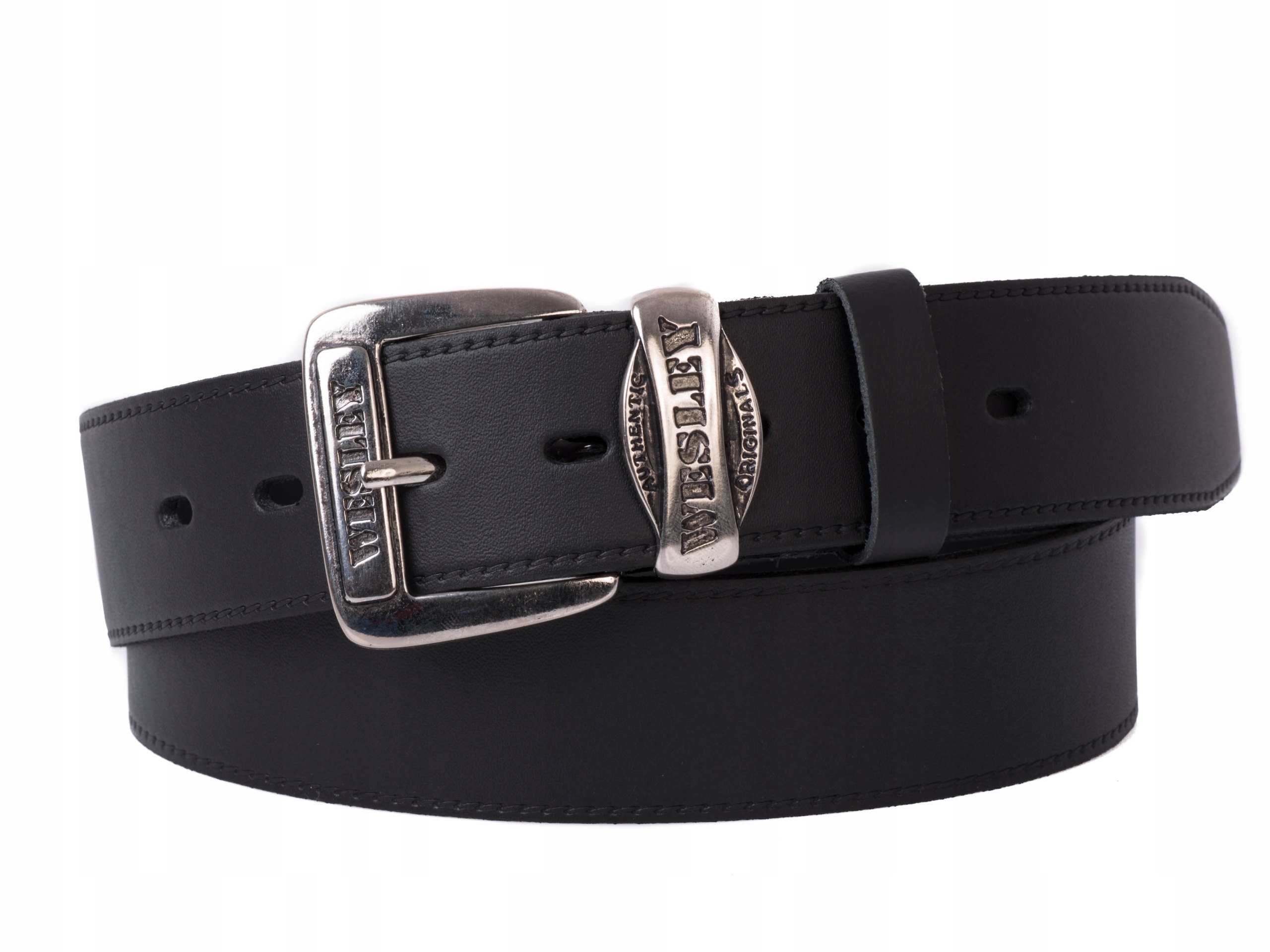 

Męski pasek do spodni Skórzany 4cm Wesley |105obw