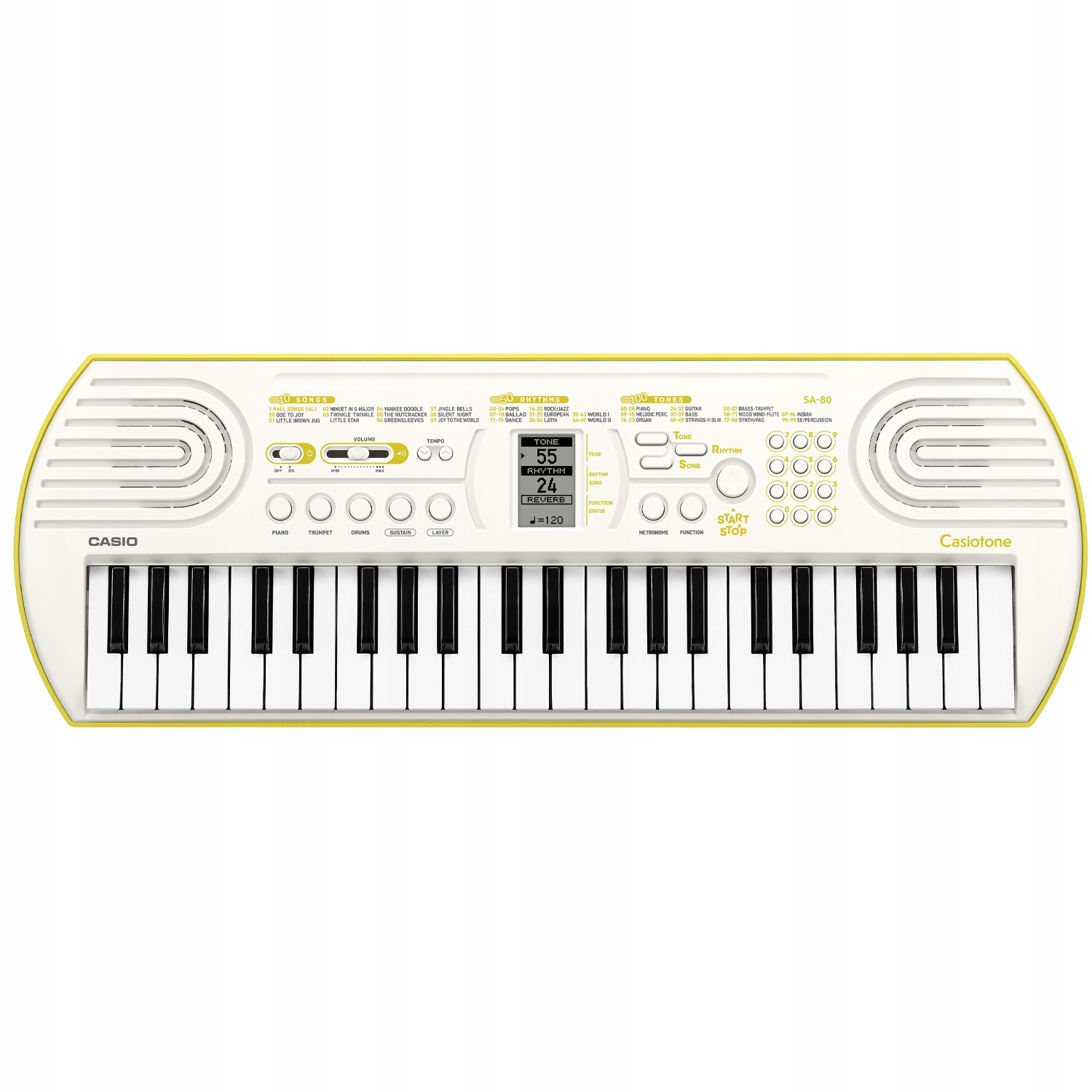 CASIO SA-80 MINI KEYBOARD KLAWISZ DLA DZIECKA + ZASILACZ EAN (GTIN) 4971850321200