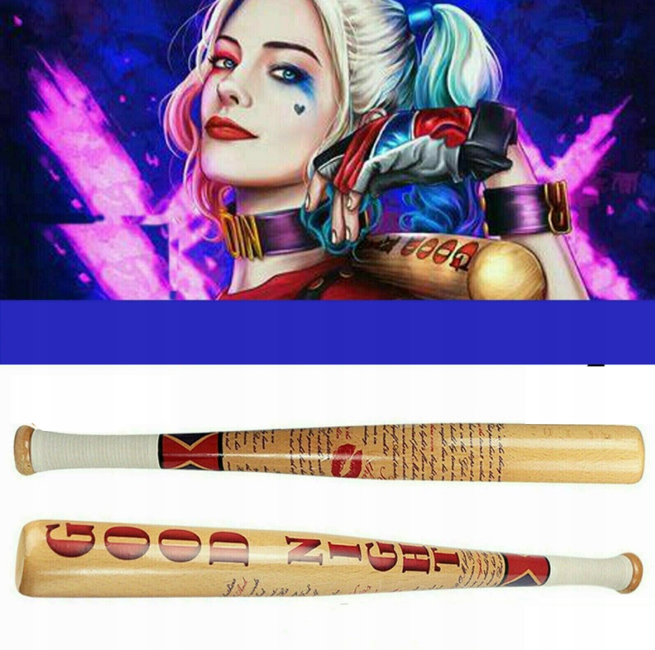 KIJ DREWNIANY BASEBALLOWY COSPLAY HARLEY QUINN Długość 31.5