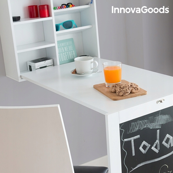Biurko z półką składane z tablicą InnovaGoods Kolekcja Home Organize