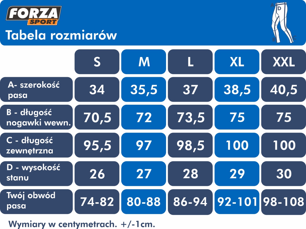 GETRY LEGGINSY MĘSKIE OCIEPLANE 2.1 L Długość nogawki długa