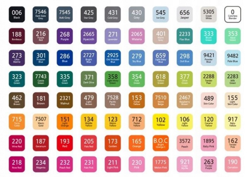 Umělecký Marker Oboustranný 3,2/6,2 mm Ozdobné Fixy Fixy Mazak 80 Kol