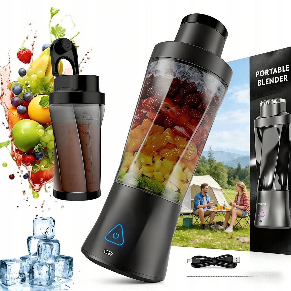 Blender Przenośny Bezprzewodowy Turystyczny Do Soków Smoothie Milkshake