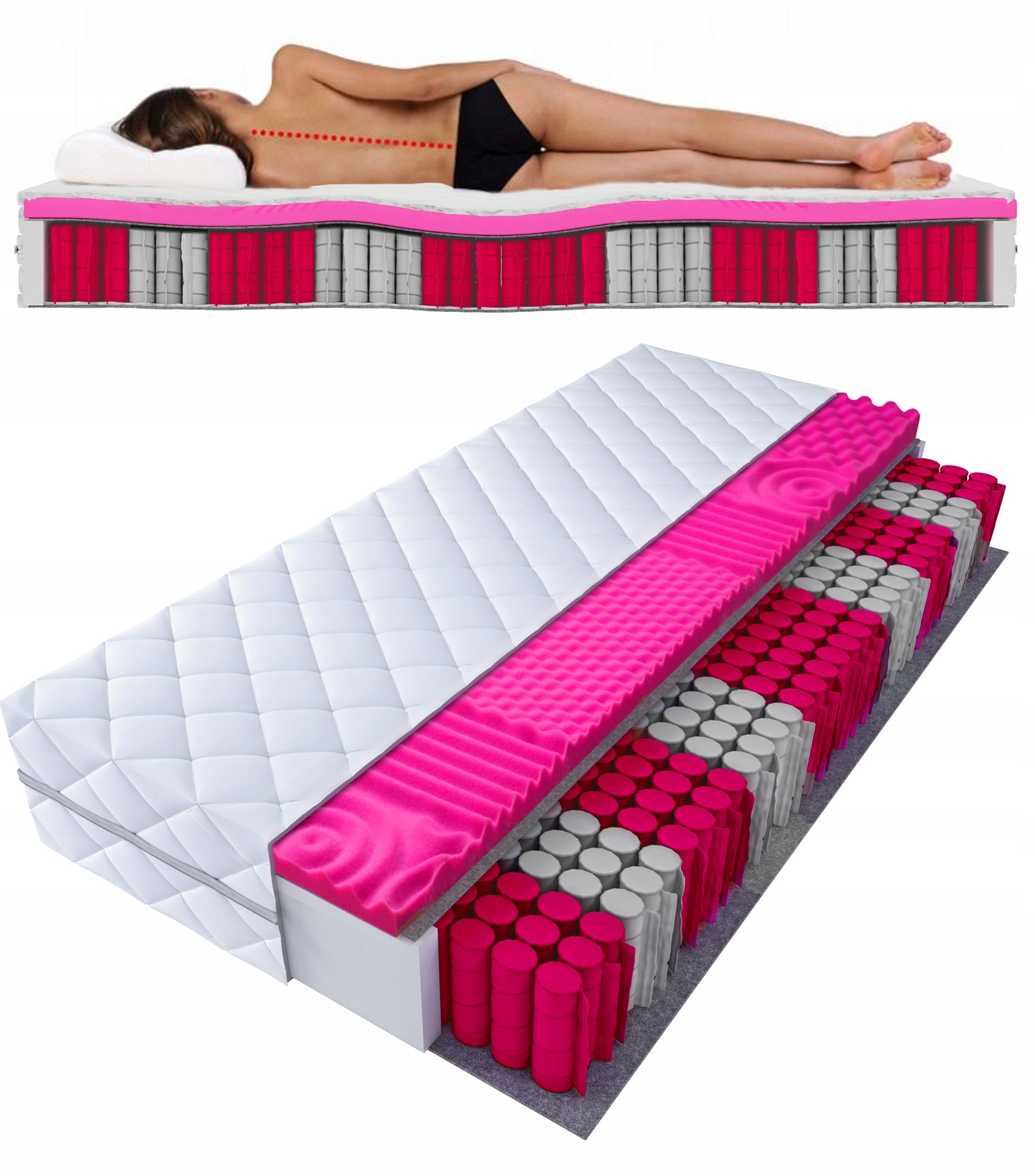 

Materac Ros 180x80 Kieszeniowy, Fresco 80x180