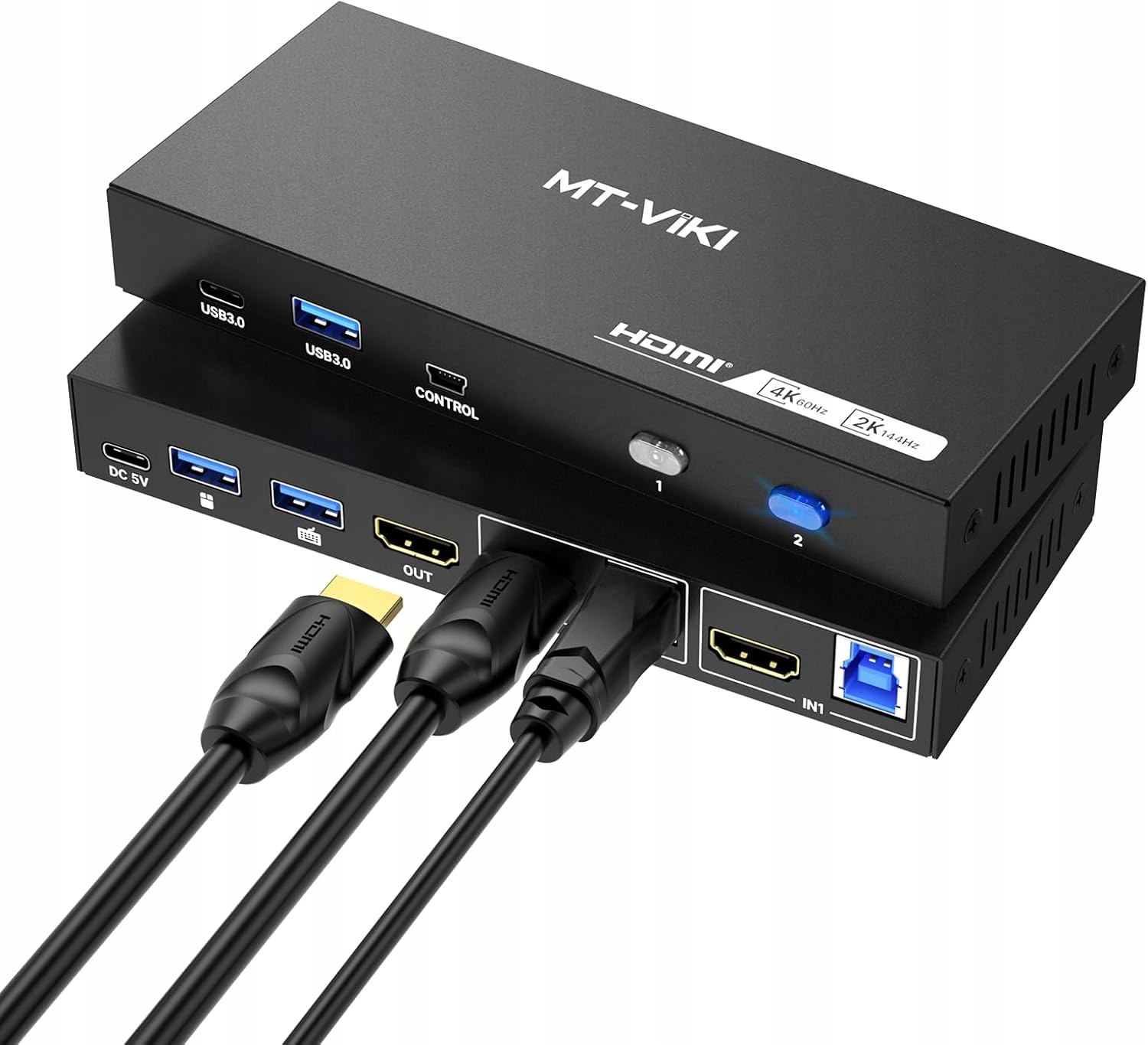 Kvm přepínač Mt-viki Usb 3.0 s Hdmi, rozlišení 4K při 60 Hz