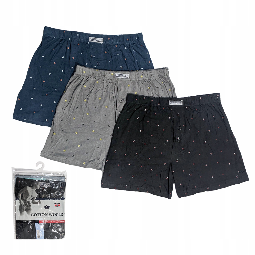 

3x Bokserki luźne 100% Cotton szorty bawełna XXL