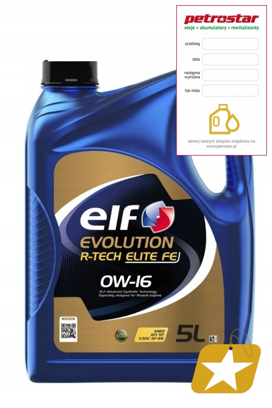 Elf Evolution R-tech Elite Fe 0W16 5L
