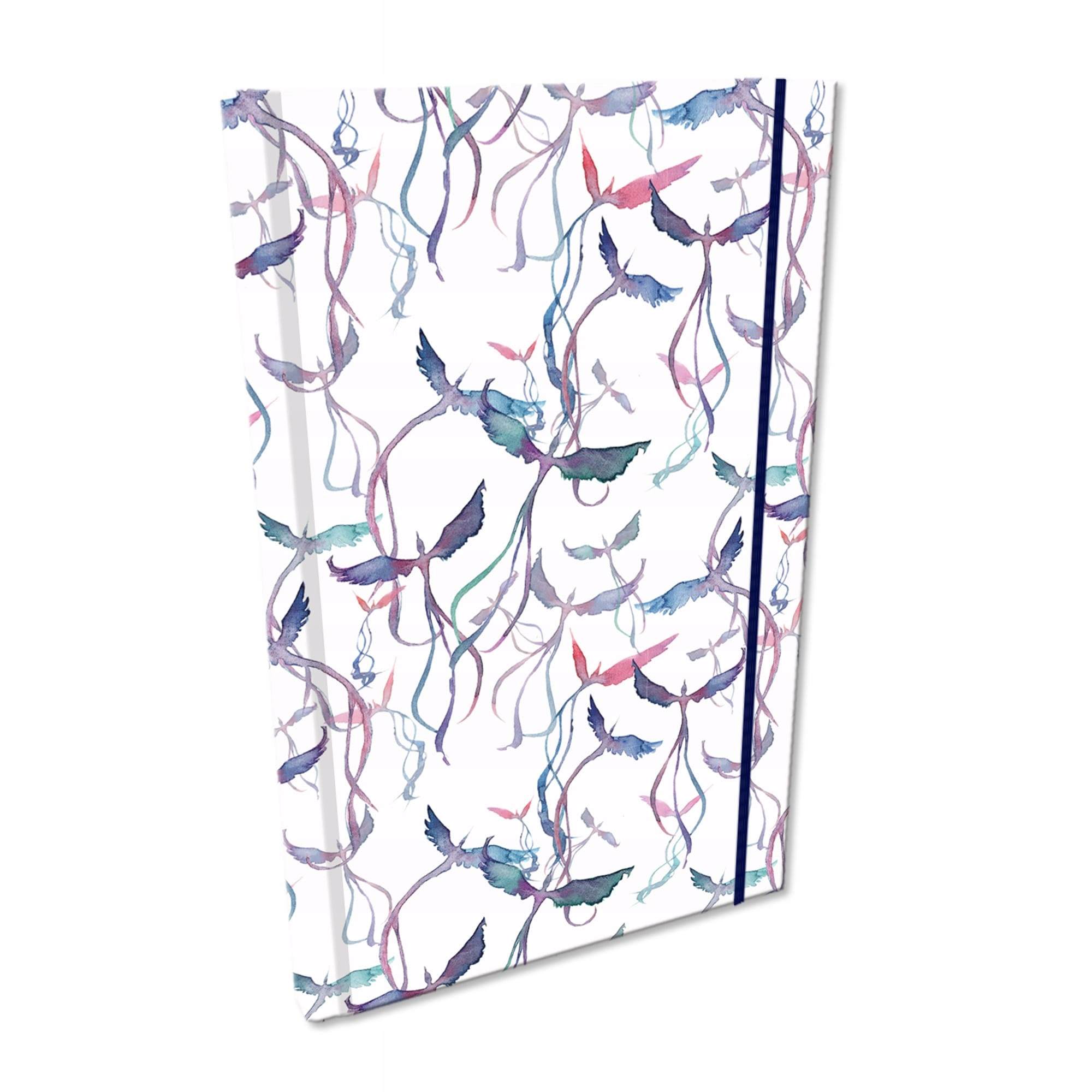 Elegancki Notes Notatnik z gumką A5 192str w kratkę Soft Touch PTAKI