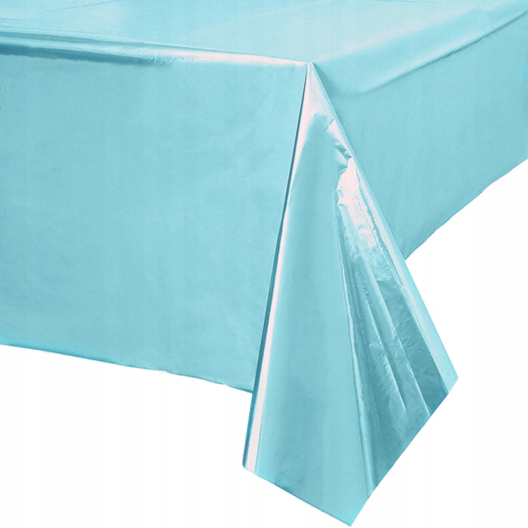 Obrus foliowy NIEBIESKI metaliczny roczek jednorazowy stół party urodziny