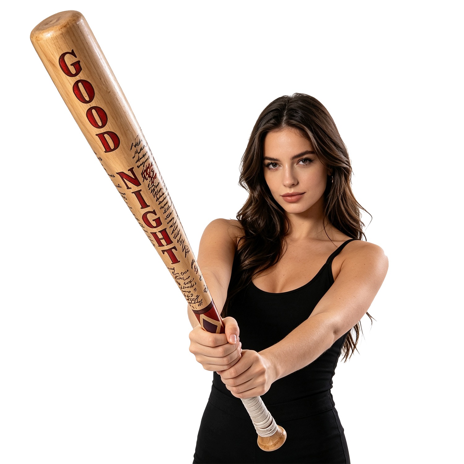 Drewniany kij baseballowy do odgrywania ról na Halloween-84cm