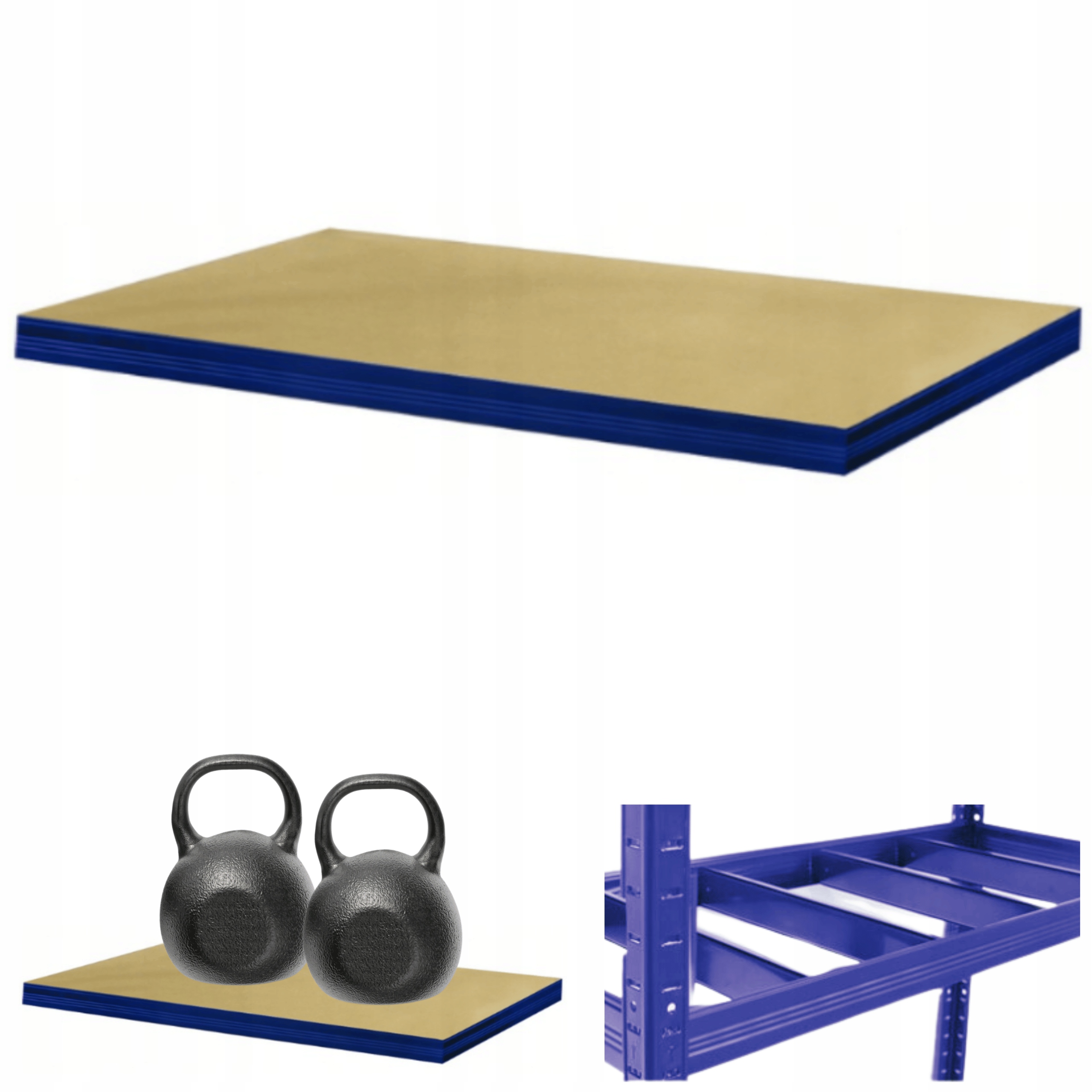 Półka do regału metalowego Helios 180x50cm 1Px275kg Płyta Poprzeczki Nieb
