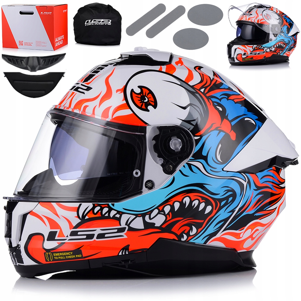 Motocyklová Prilba LS2 FF808 Stream II Inferno Kevlar System Pinlock Blenda
