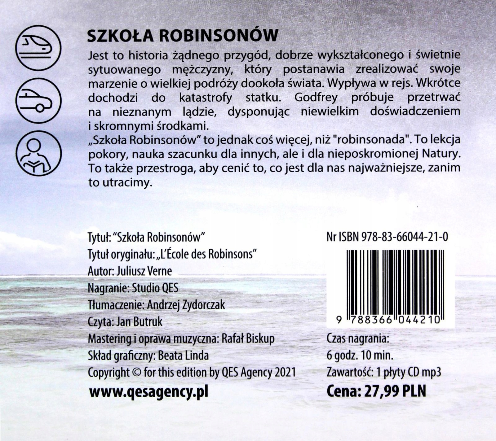 SZKOŁA ROBINSONÓW - JULIUSZ VERNE [AUDIOBOOK] Stan opakowania oryginalne