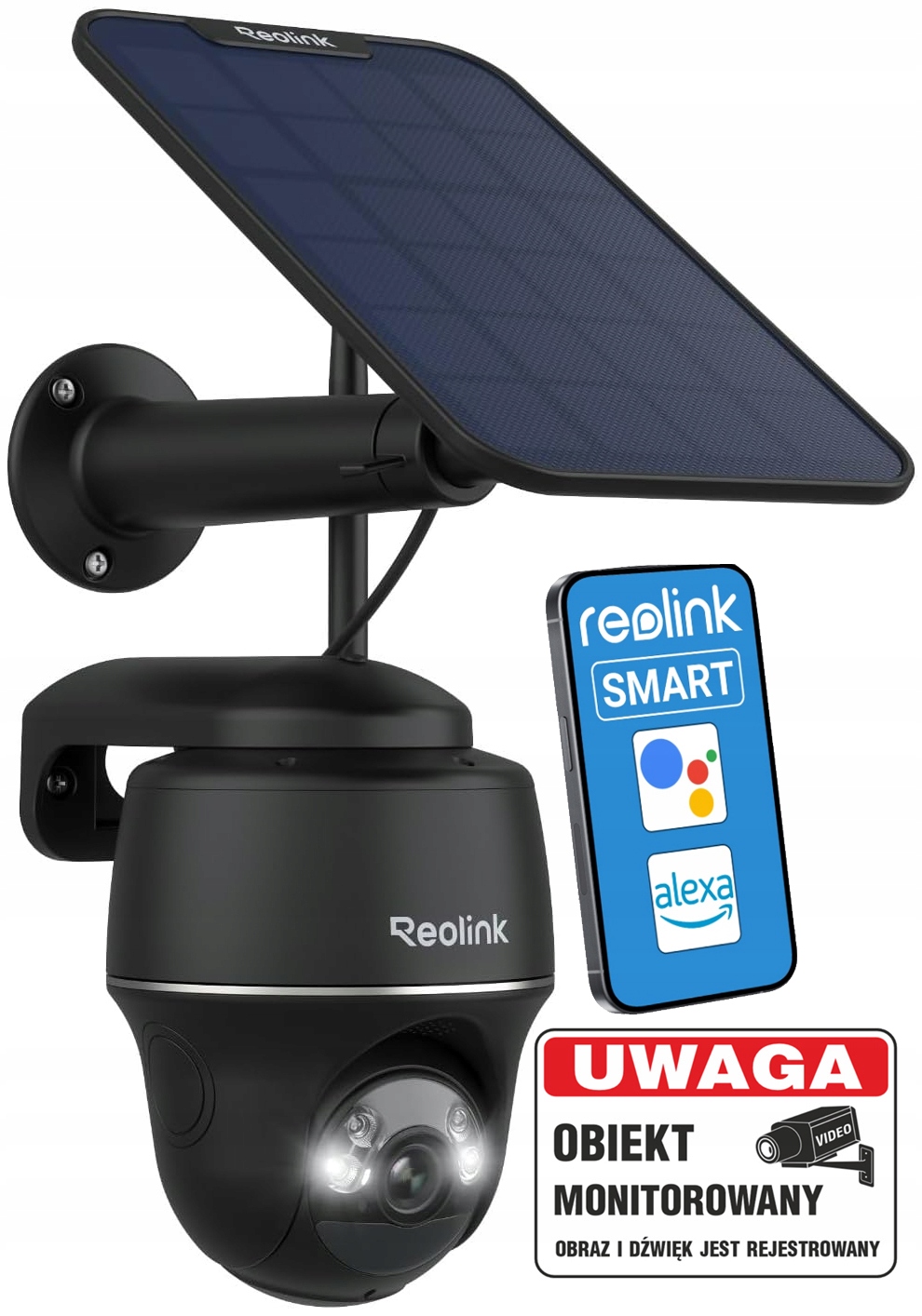 Kamera Reolink Argus Pt Plus Solární Panel Pro Noční Vidění 5MPX 2K IP68 Tabulka