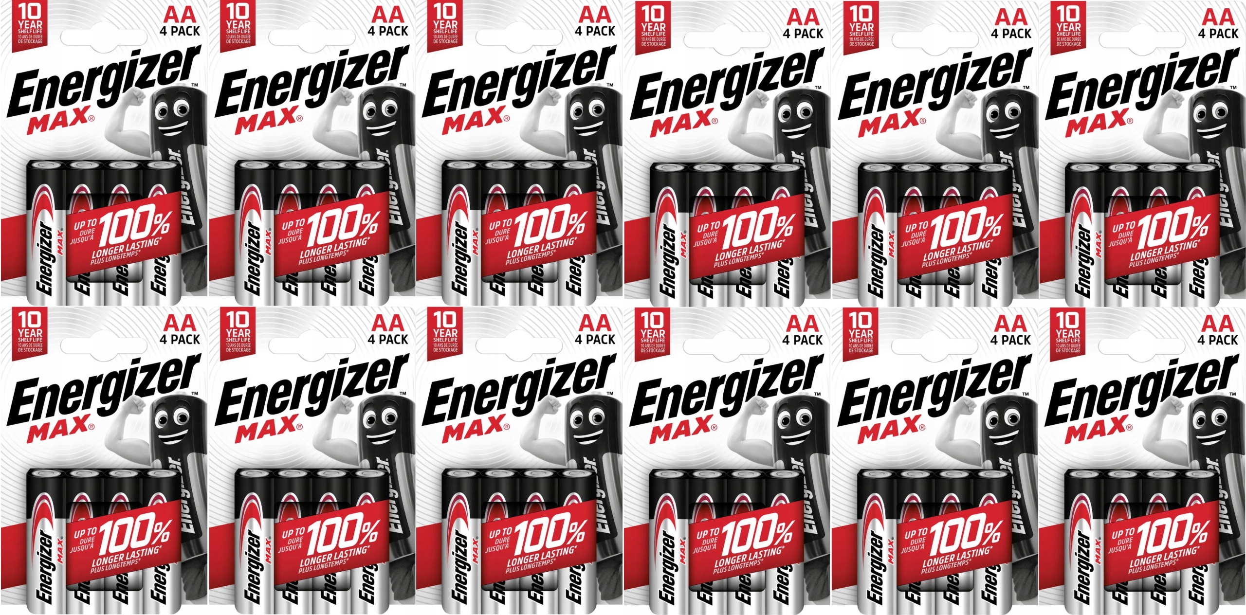 48x Bateria Alkaliczna Energizer Max LR03 Aaa R03 R3