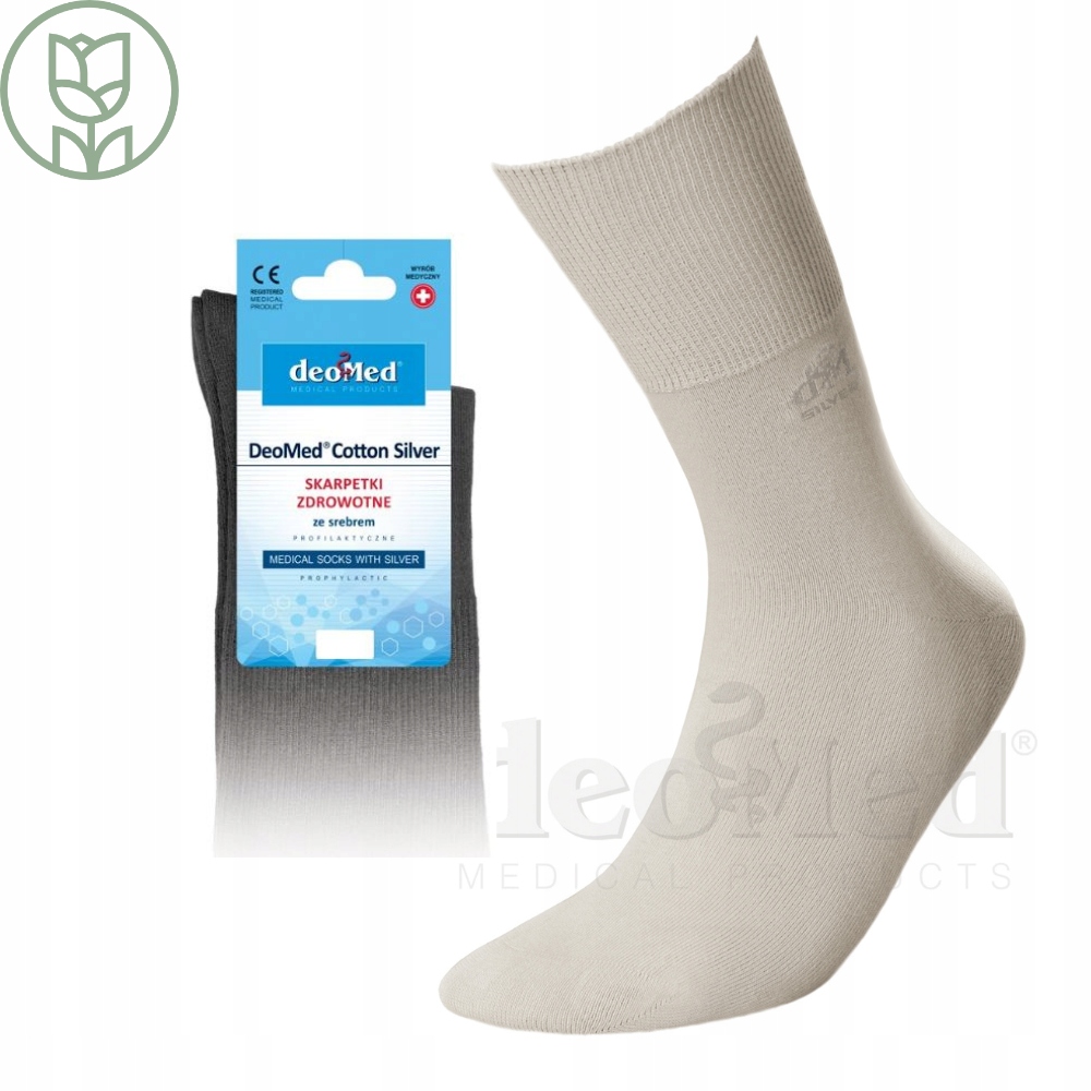 

Skarpety ze srebrem Cotton Silver Beżowe 39-42