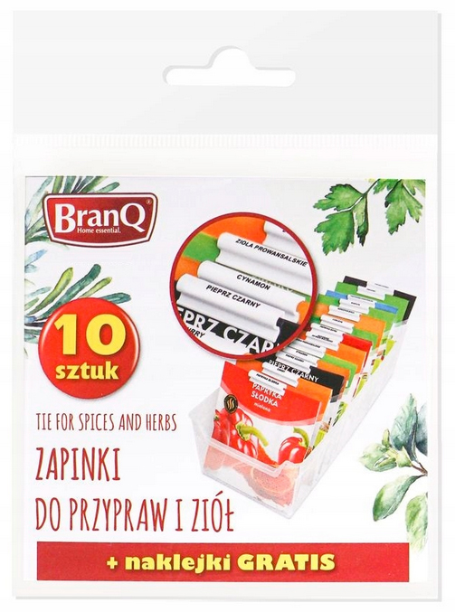 

Zapinki Klipsy Na Przyprawy Ziół Z Opisami Torebek