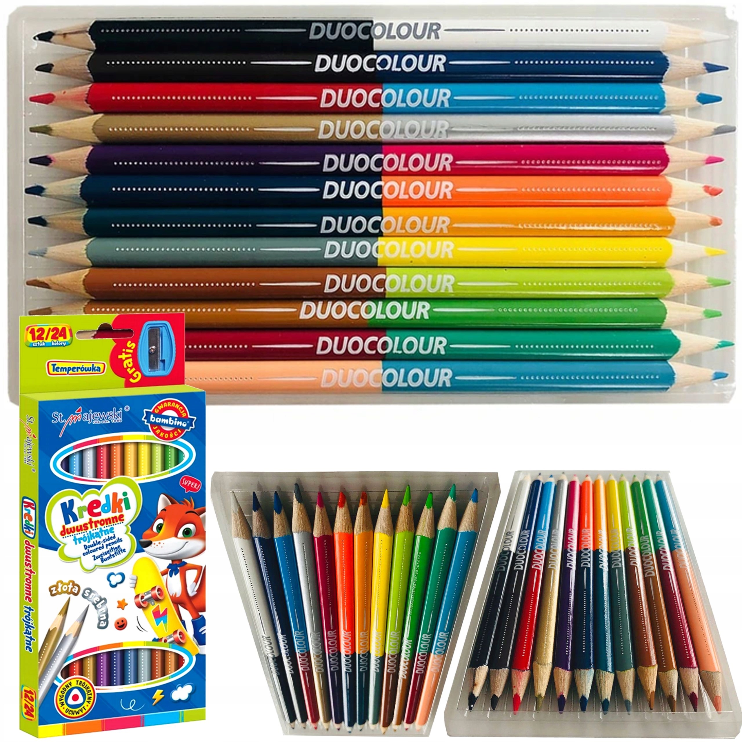 

Bambino Kredki Trójkątne Dwustronne 12/24