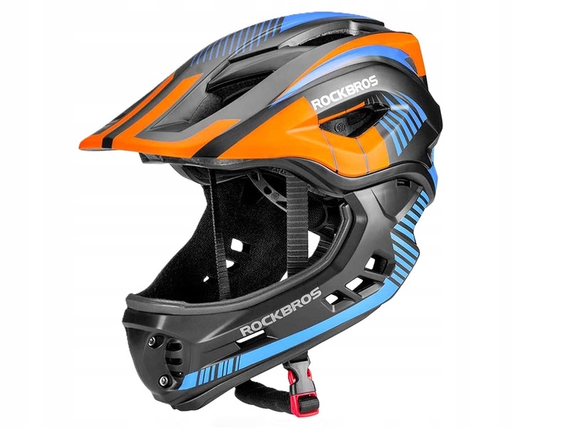 Kask rowerowy Rockbros TT-32SOBL-S Czarno-pomarańczowy dla Dzieci rozmiar S
