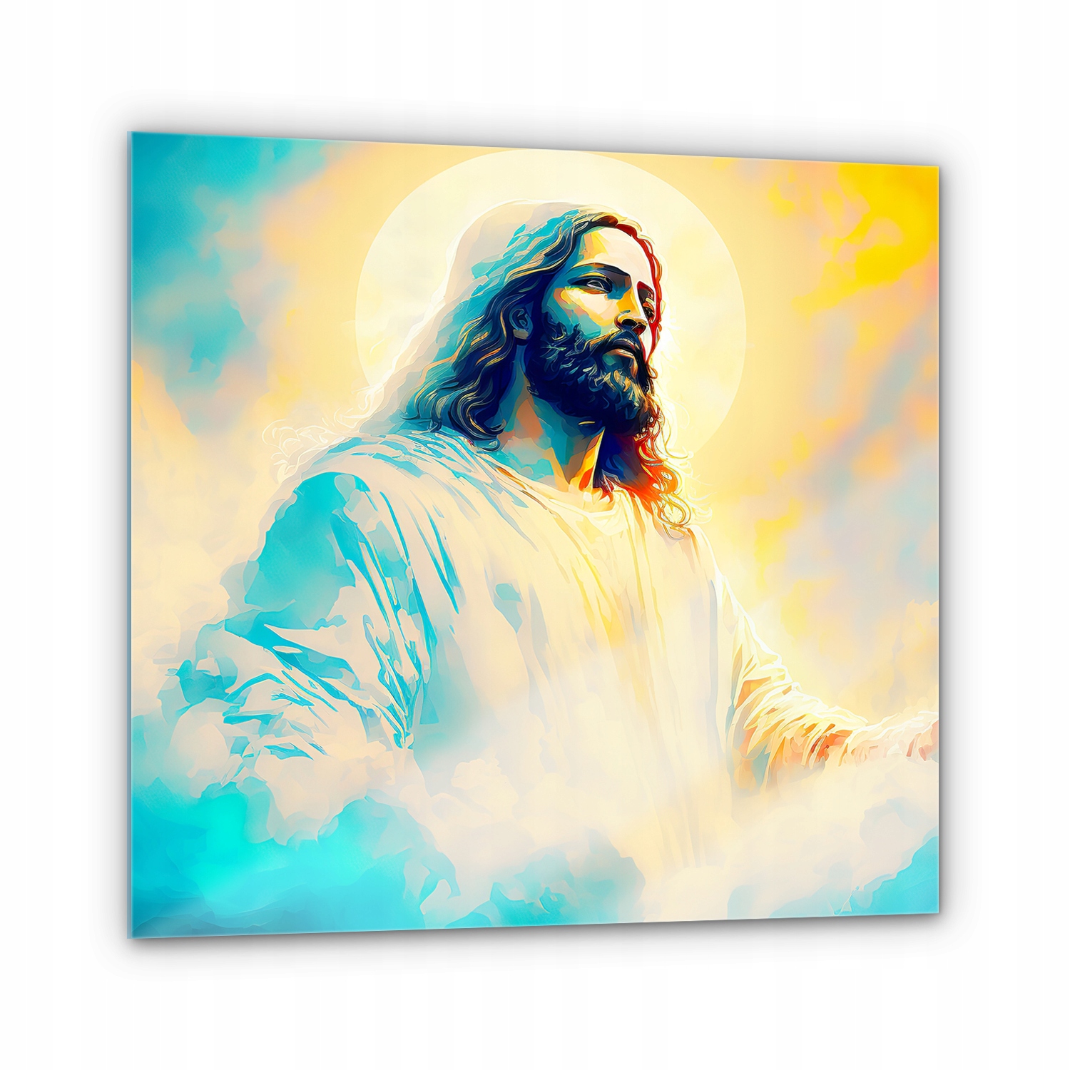 Náboženský obrázek Malovaný katolický Ježíš