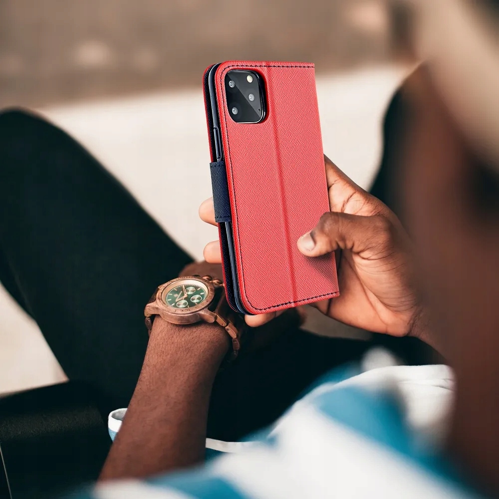 Kabura Fancy Book do Samsung A57 czerwono granatowy