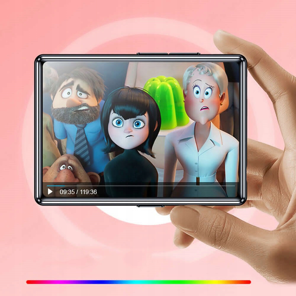 ODTWARZACZ MP3 MP4 BLUETOOTH Z SŁUCHAWKAMI ODTWARZACZ MUZYKI HIFI, RADIO FM Funkcje czytnik ebooków dyktafon radio