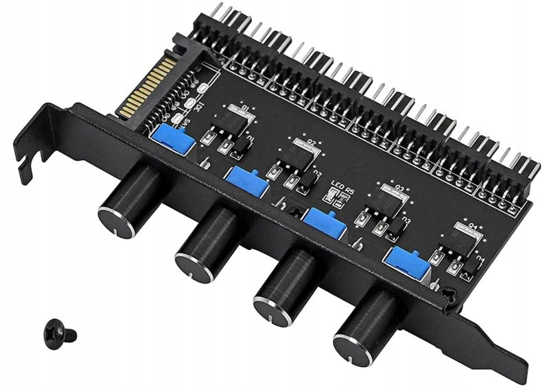 

Hub Rozdzielacz Sata 8x 3 4 Pin wentylatorów Pwm