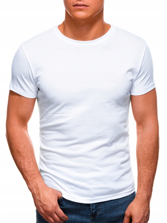 

T-shirt męski basic do jeansów 970S biały M