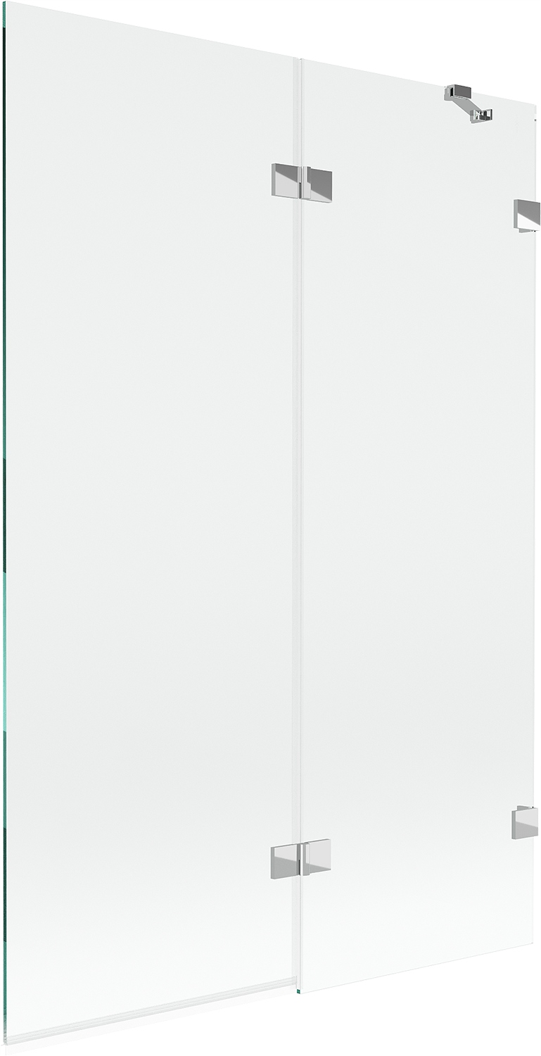 Mexen Lunar vanová zástěna 2-křídlová pravá 120 x 150 cm, transparentní, ch