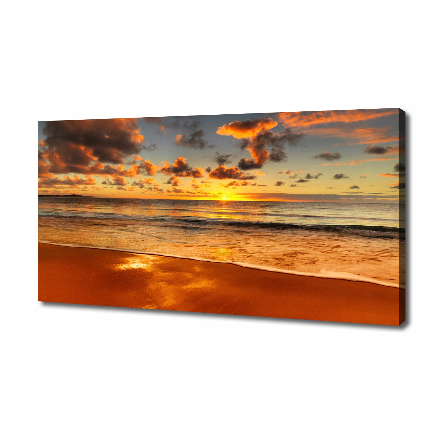 

Foto obraz na płótnie Zachód słońca plaża 140x70cm