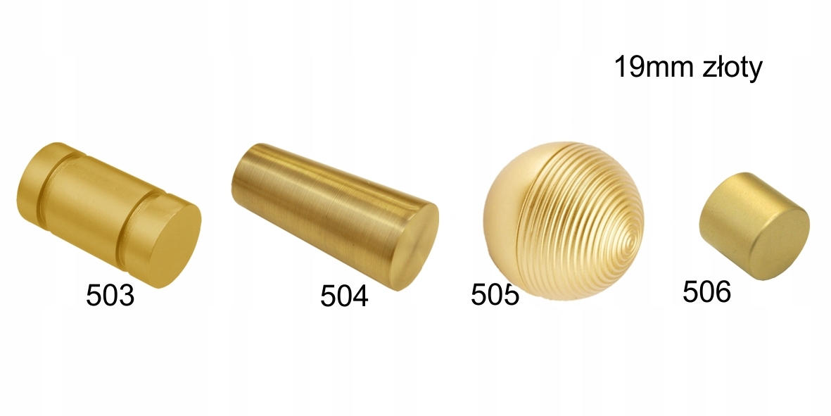 Karnisz pojedynczy BONO złoty 19 mm 200 cm Kod producenta 24-2485