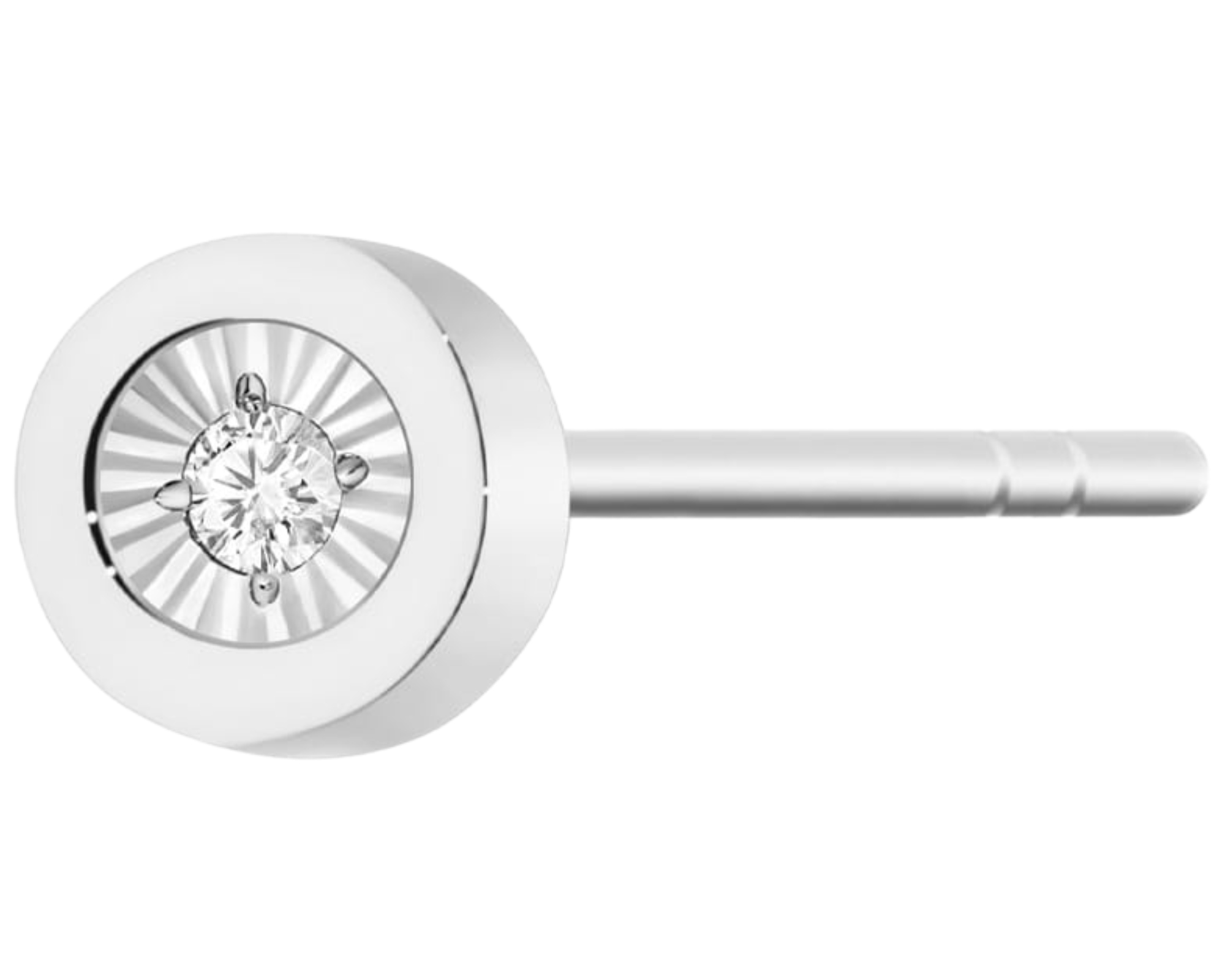 Bílé Zlato Náušnice S Diamantem S Briliantem Tyčinka 585 Dárek