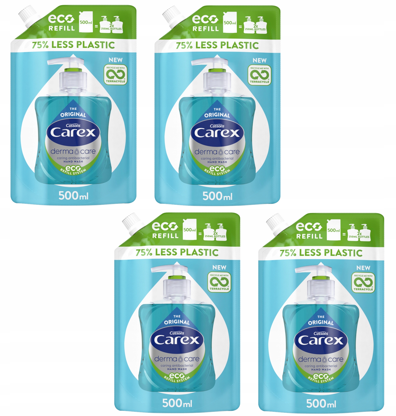 CAREX MYDŁO W PŁYNIE ANTYBAKTERYJNE ORIGINAL 4x500