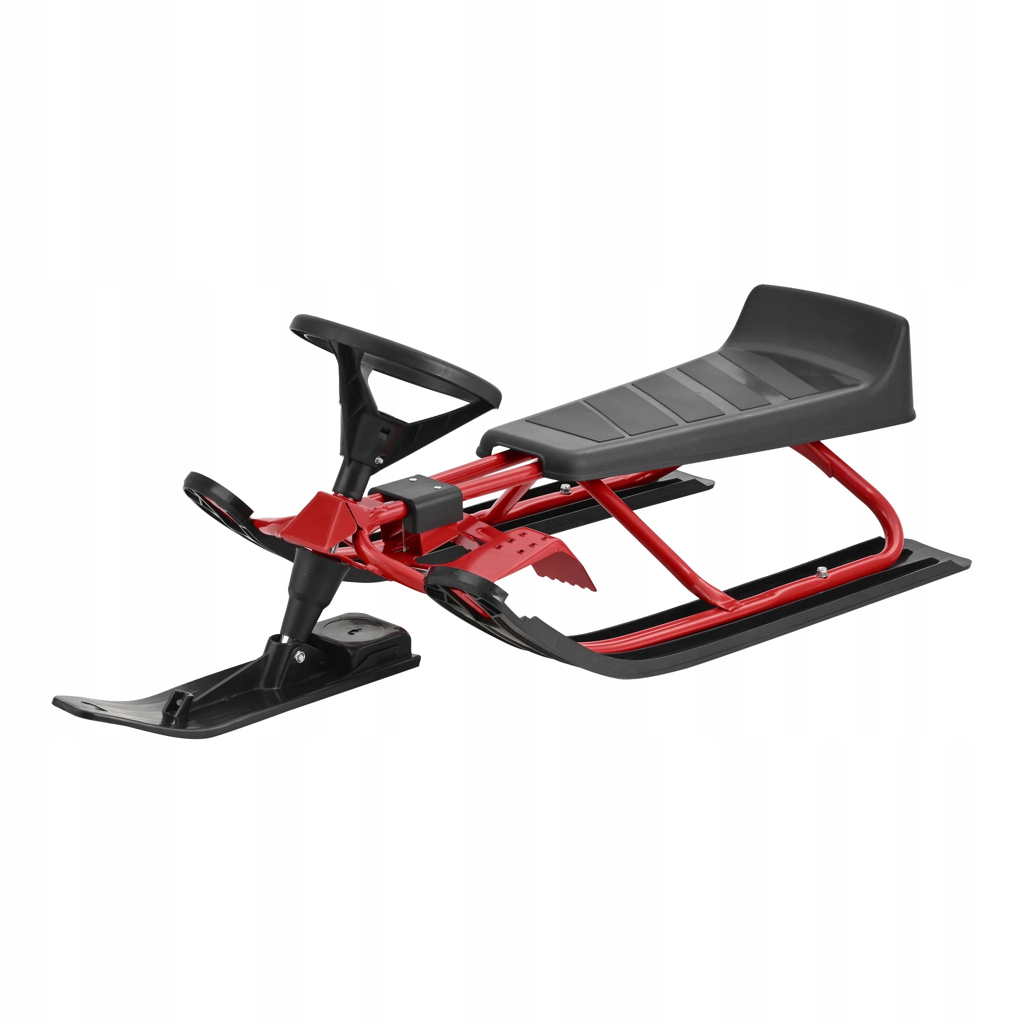 Nartosanki Sanki Z Hamulcem Nożnym I Kierownicą Stelaż Stalowy Czerwone