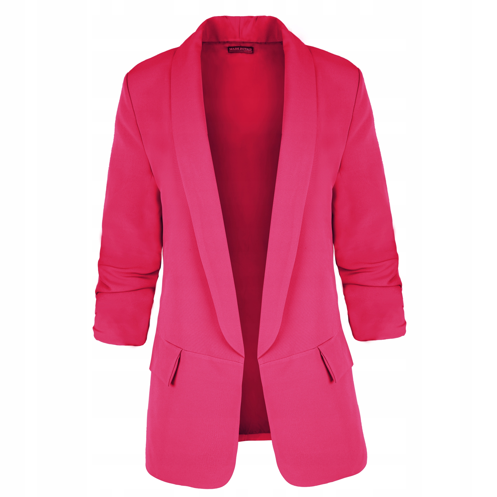 NOWOCZESNA DAMSKA MARYNARKA ŻAKIET CASUAL BIAŁA Szerokość w ramionach 38 cm